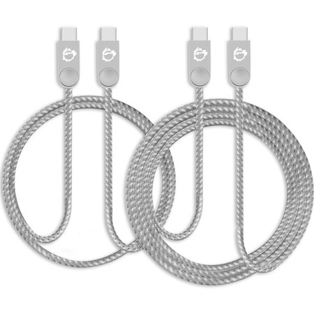 SIIG Zinc Alloy Usb-C To Usb-C Charging & Sync Braided Cable Bundle - CB-US0Q11-S1
